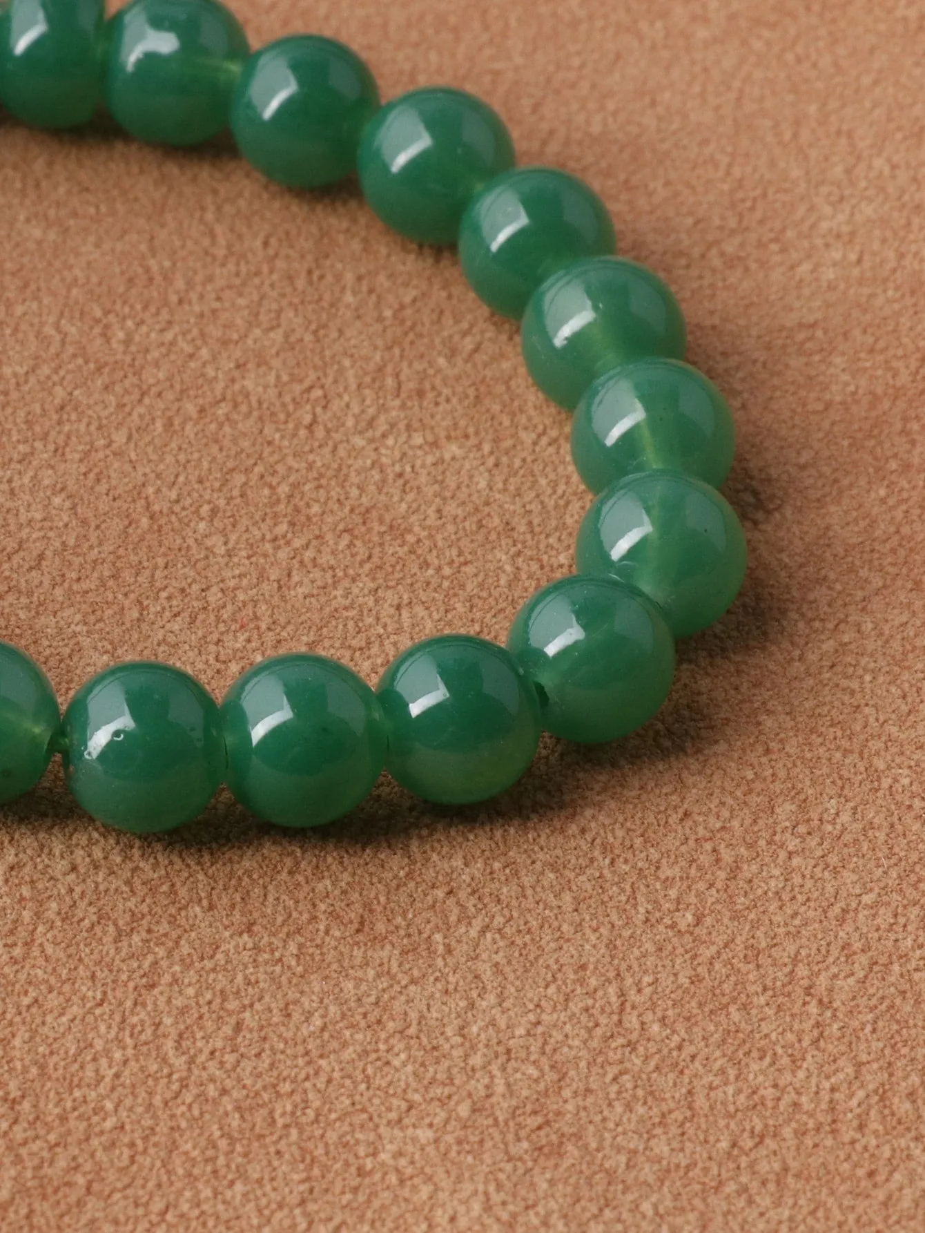 Green Crystal Decor Beaded Bracelet Adjustable Fit Unique Bracelet Accessory