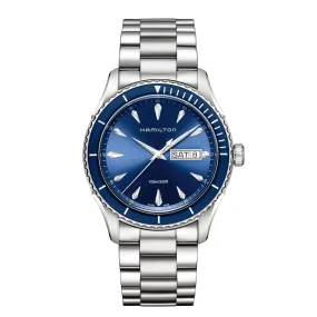Hamilton Jazzmaster Seaview Day Date Quartz Blue Dial 42mm