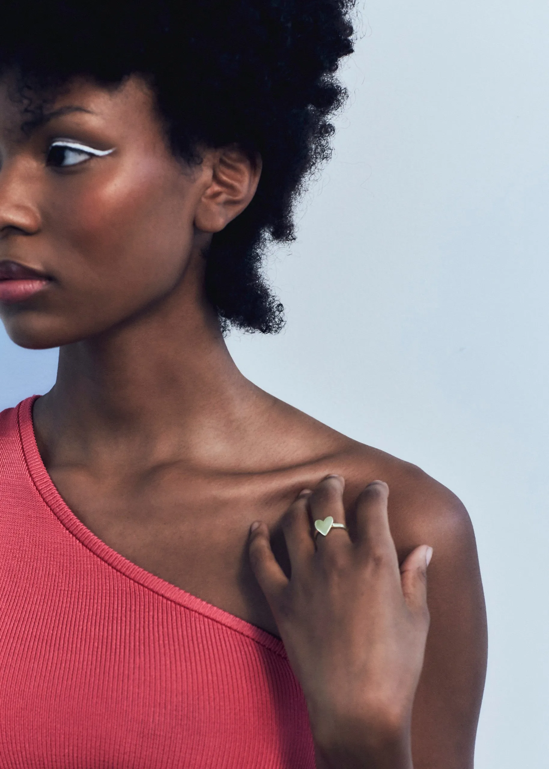 Heart Ring in Brass