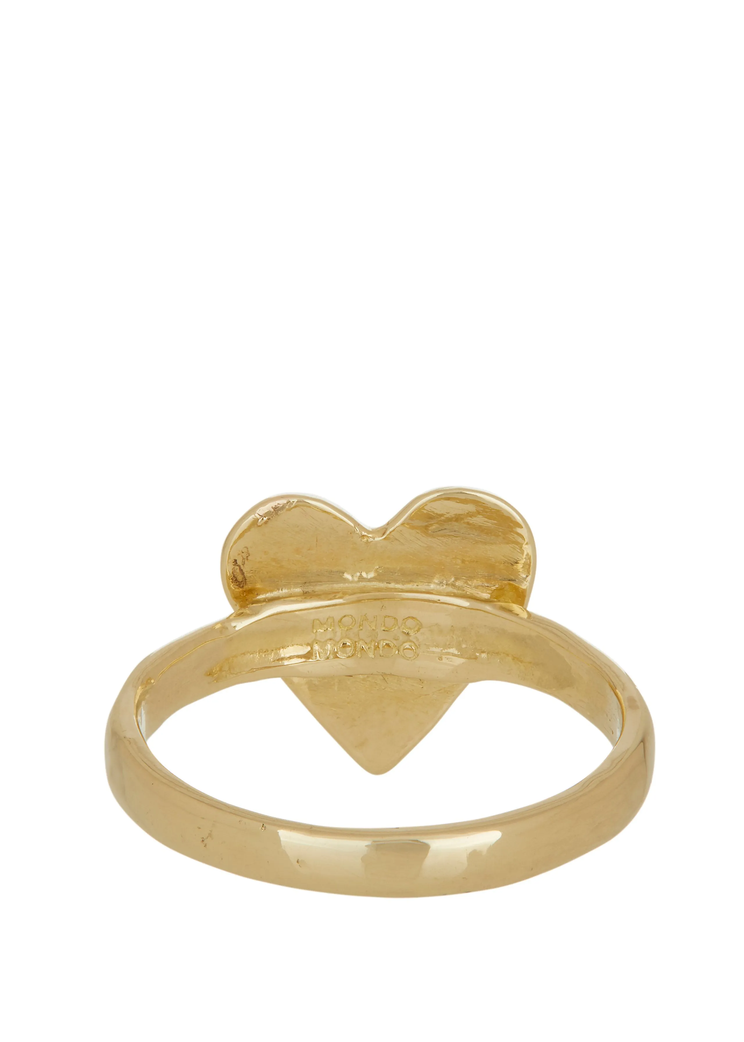 Heart Ring in Brass