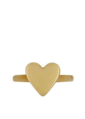 Heart Ring in Brass