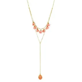 Hi Low Flower Petal Necklace