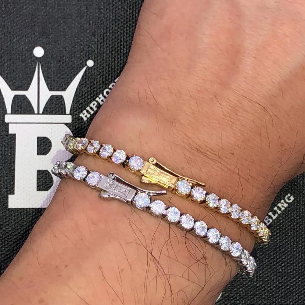Hip Hop Bling VVS Iced Out Tennis Bracelet 4MM