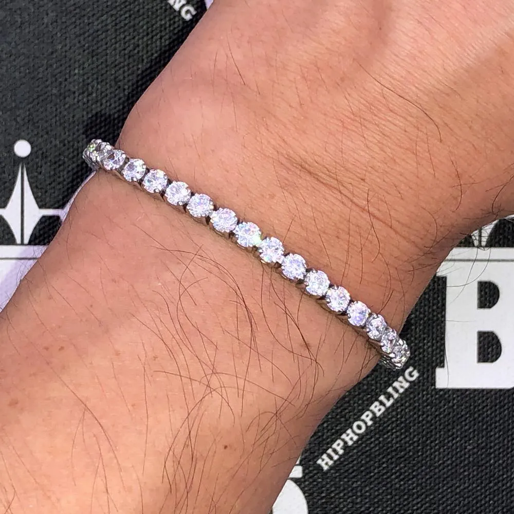 Hip Hop Bling VVS Iced Out Tennis Bracelet 4MM
