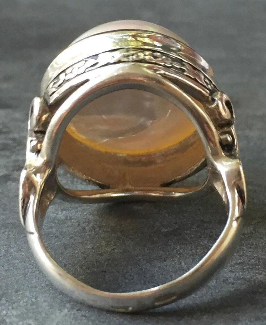 Huge Pearl Ring - Natural Mabe Pearl - June Birthstone Ring