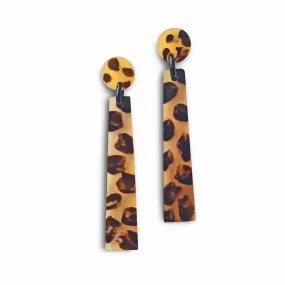 Jasmino Trendy Spotted Leopard Chandelier Earrings Women Made By Natural Buffalo Horn