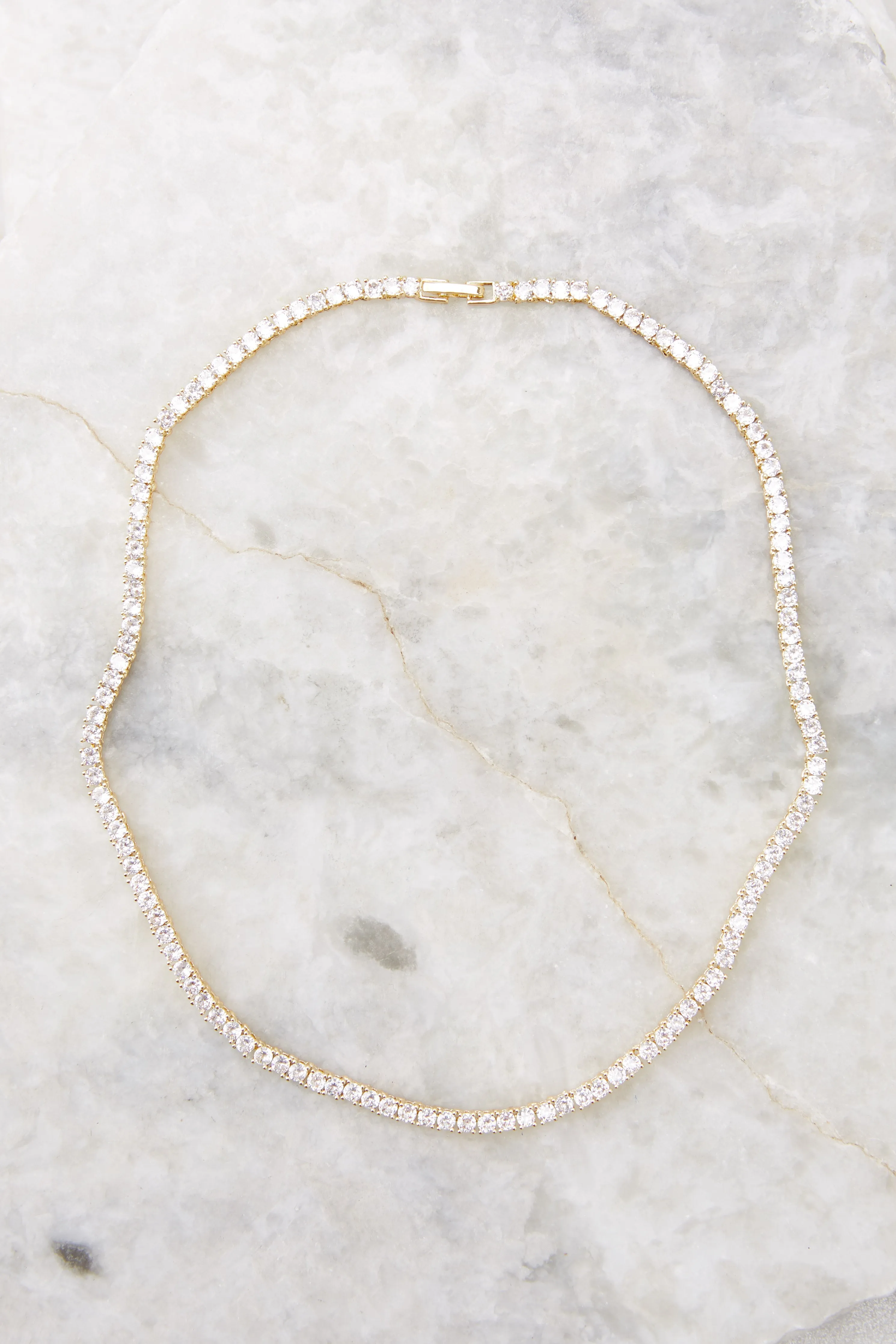 Karla Gold Tennis Necklace