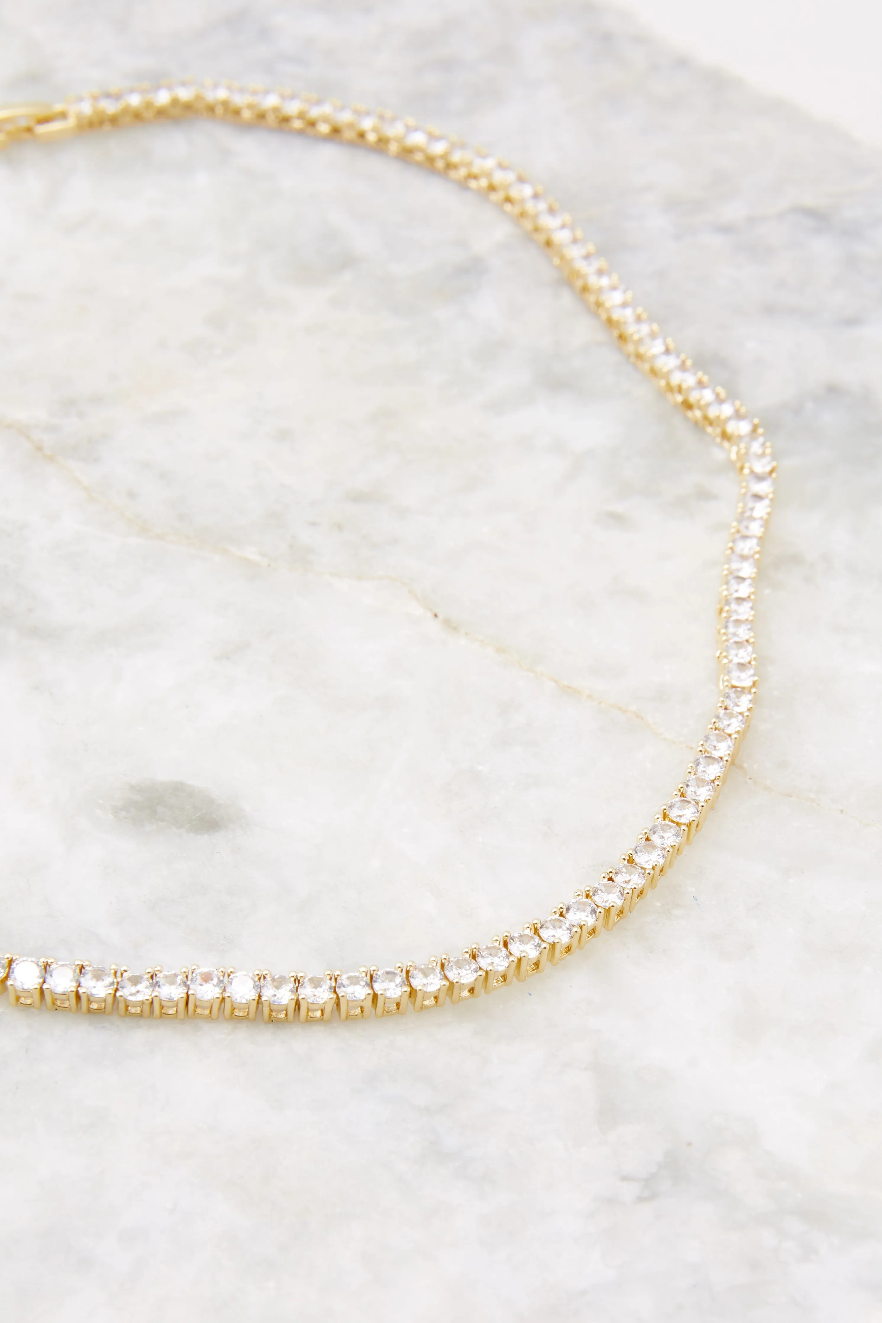 Karla Gold Tennis Necklace