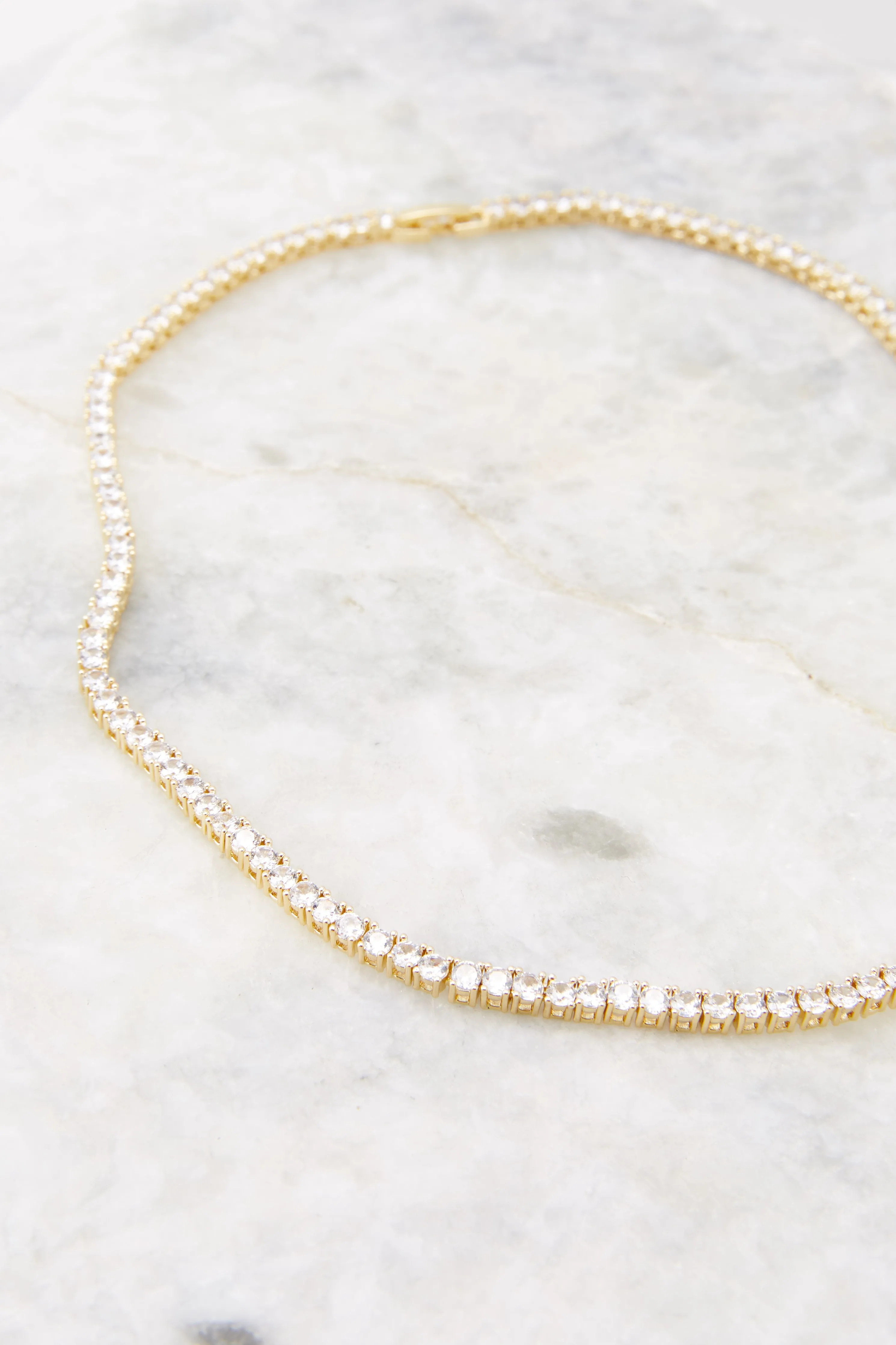 Karla Gold Tennis Necklace