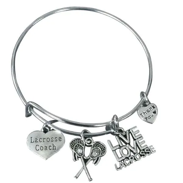 Lacrosse Coach Bangle Bracelet