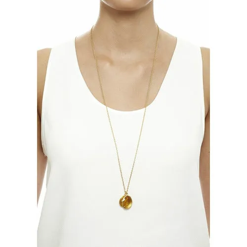Leo Zodiac Necklace with Citrine Charm