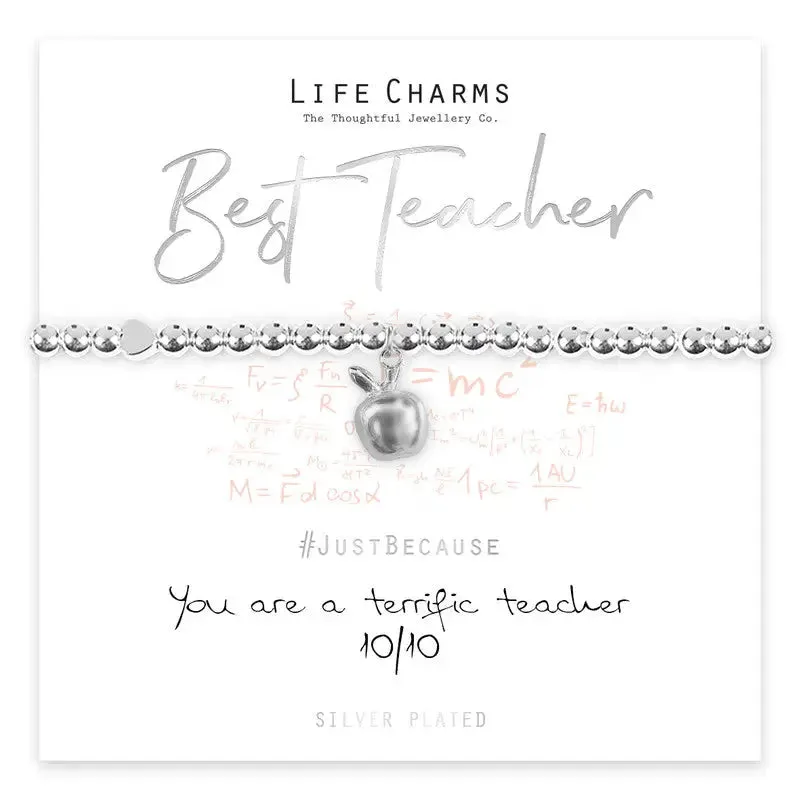Life Charm You Are a Terrific Teacher Bracelet