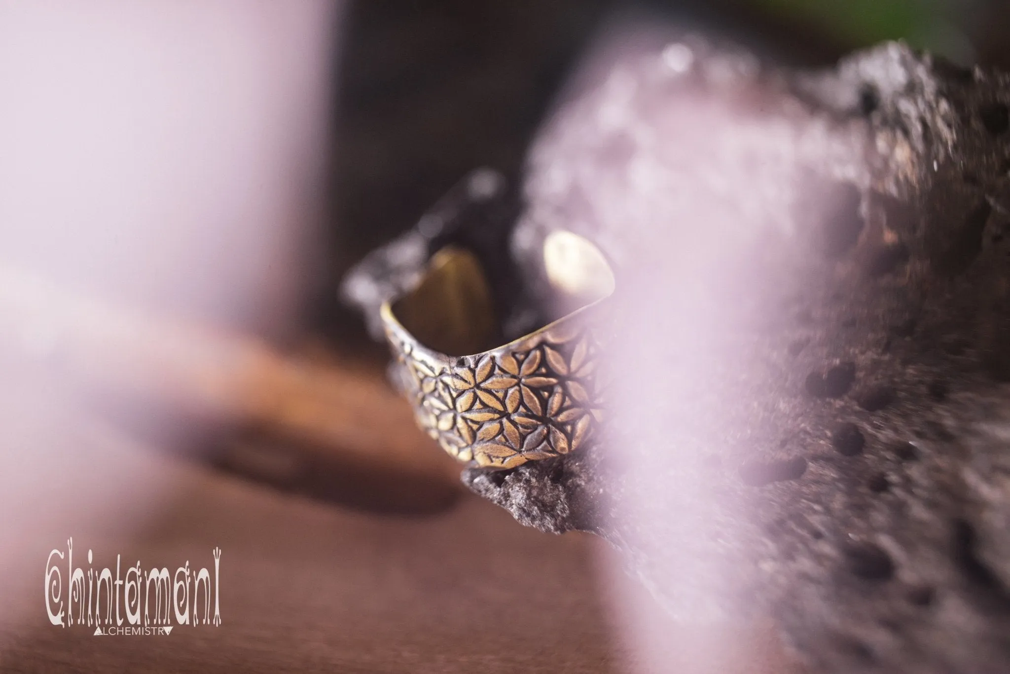 LIFE POWER Ring / Flower of Life / Brass