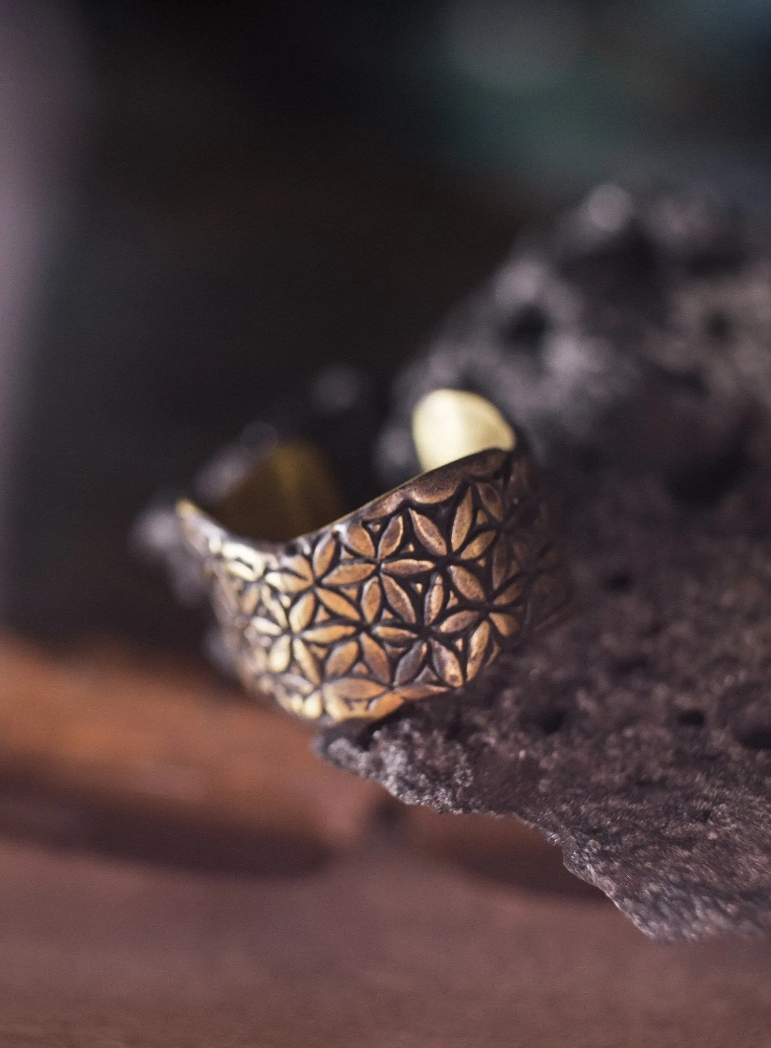 LIFE POWER Ring / Flower of Life / Brass