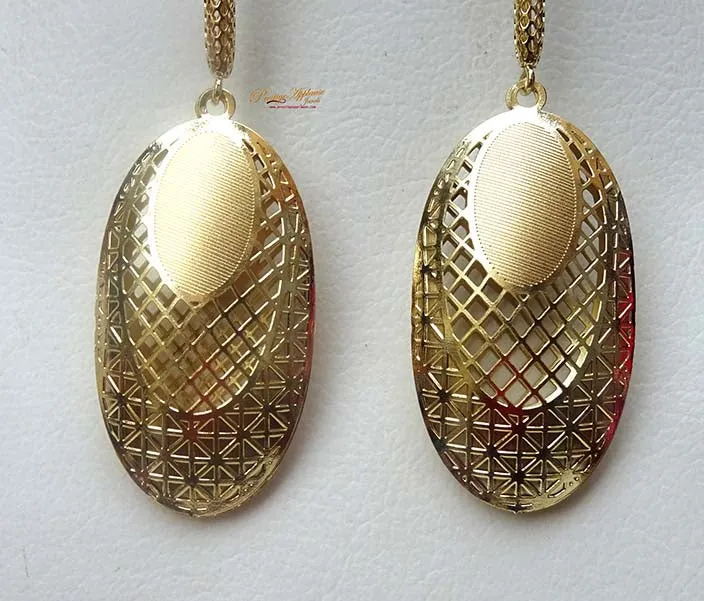 Long Gold Color Party Earring Jewellery Gift