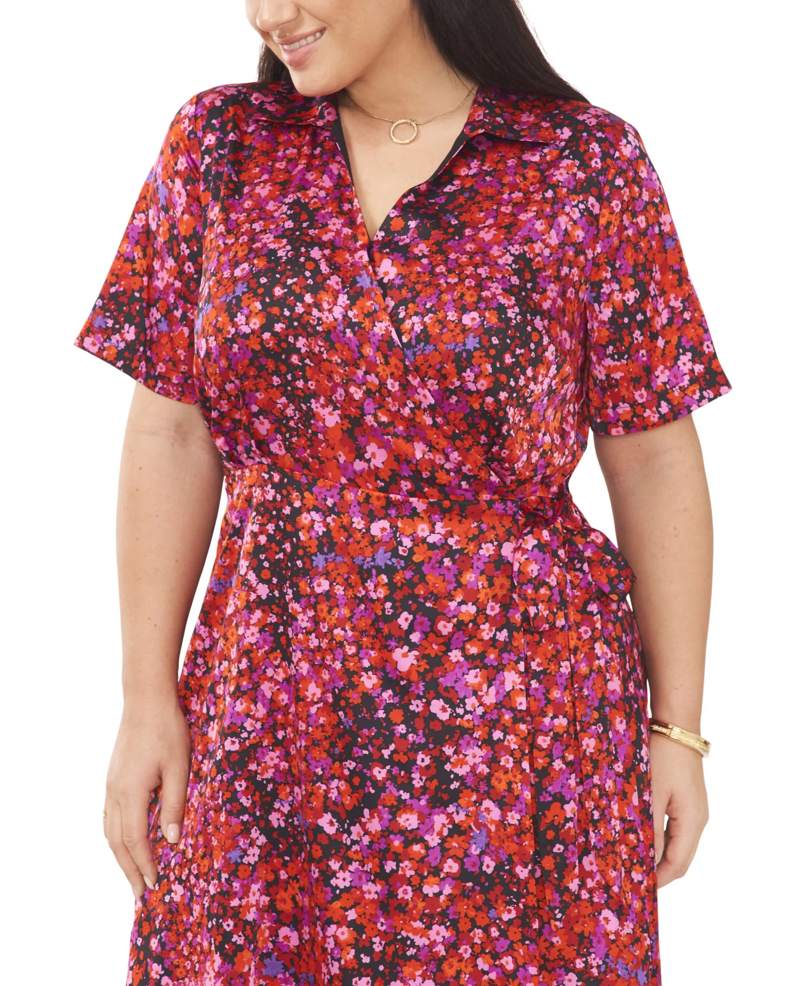 Lyla Collared Wrap Dress | Lavander