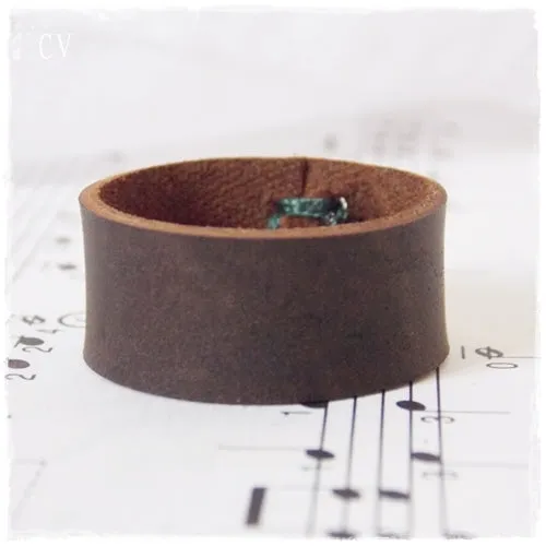 Men's Rustic Leather Ring