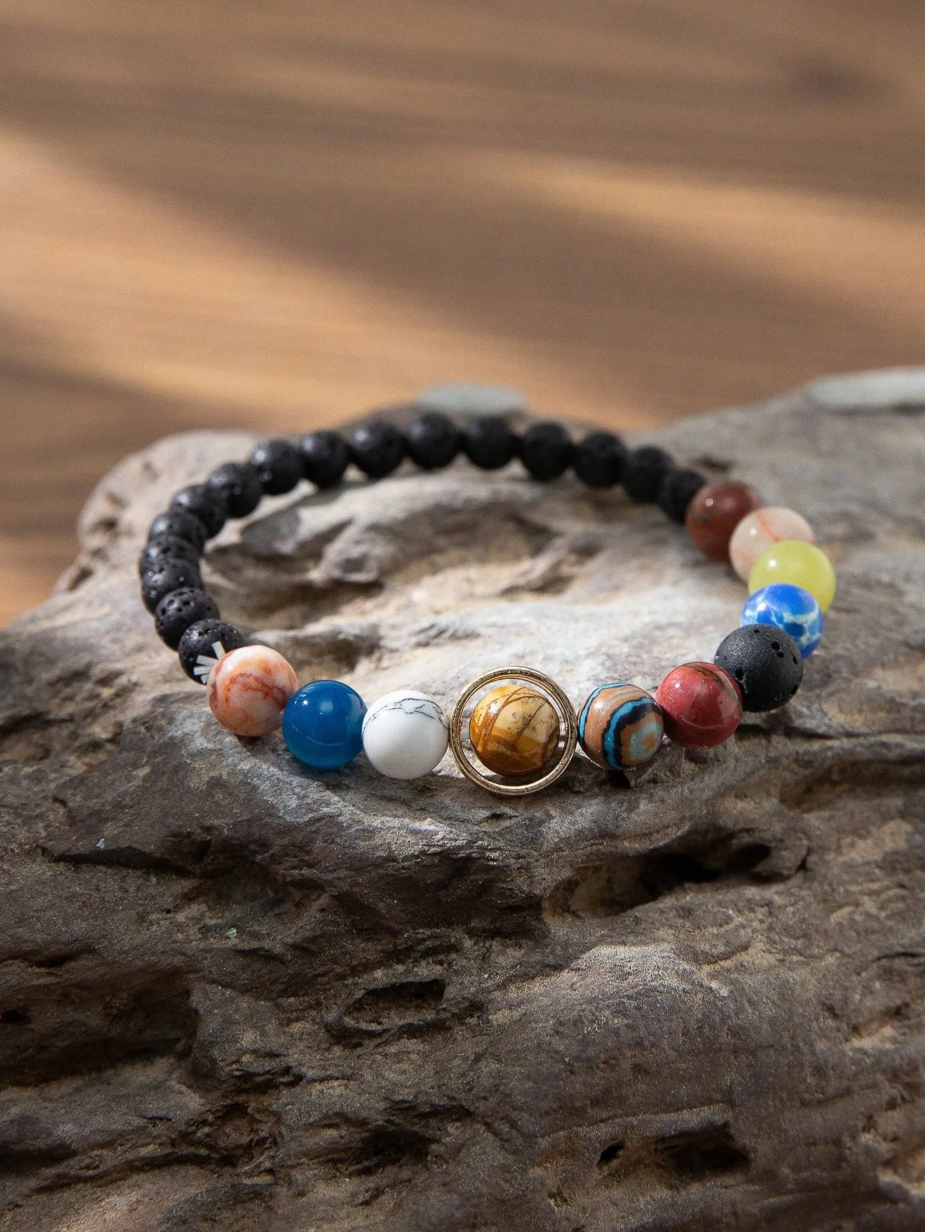 Multicolor Accent Beaded Bracelet Bead-string Bracelet Jewelry Accessory for