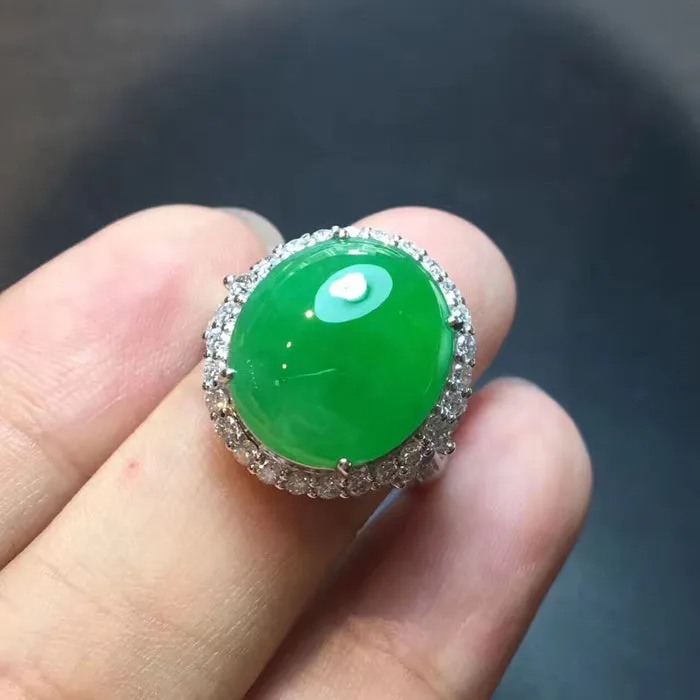 Natural Jade Ring Jadeite Ring NRG018