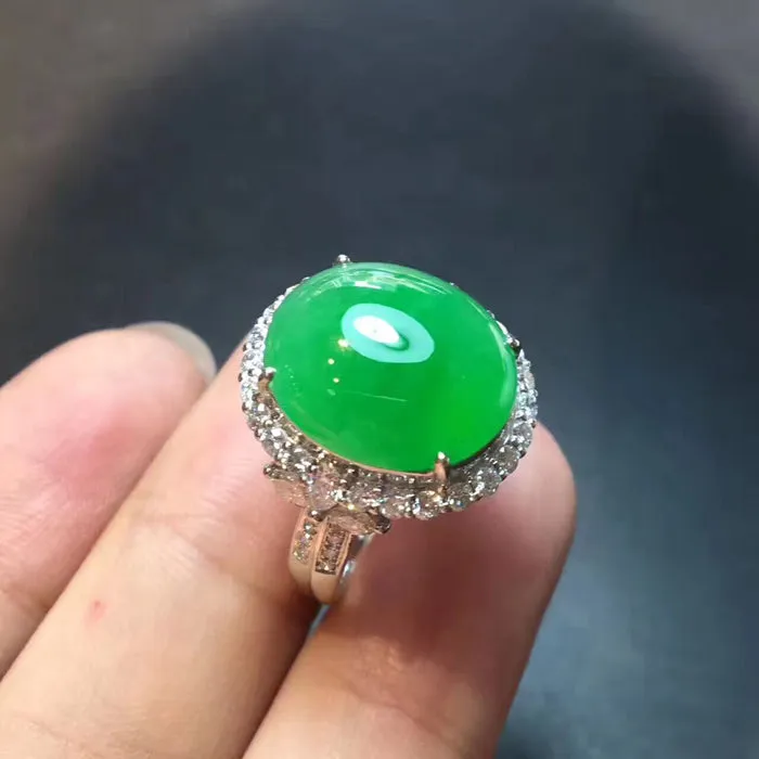 Natural Jade Ring Jadeite Ring NRG018