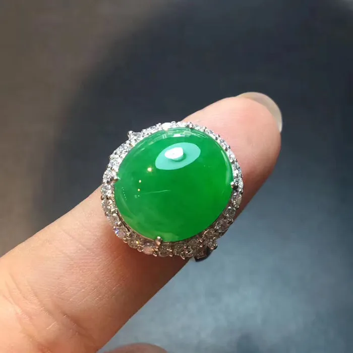 Natural Jade Ring Jadeite Ring NRG018