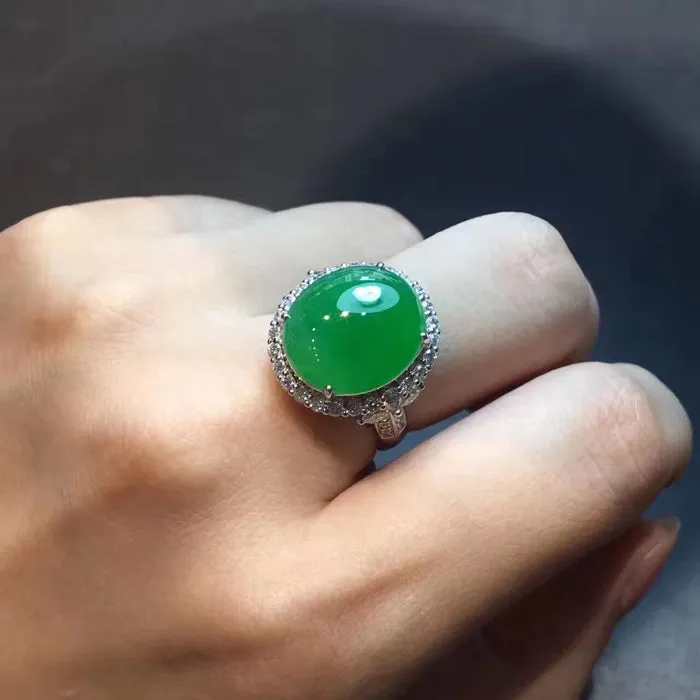 Natural Jade Ring Jadeite Ring NRG018
