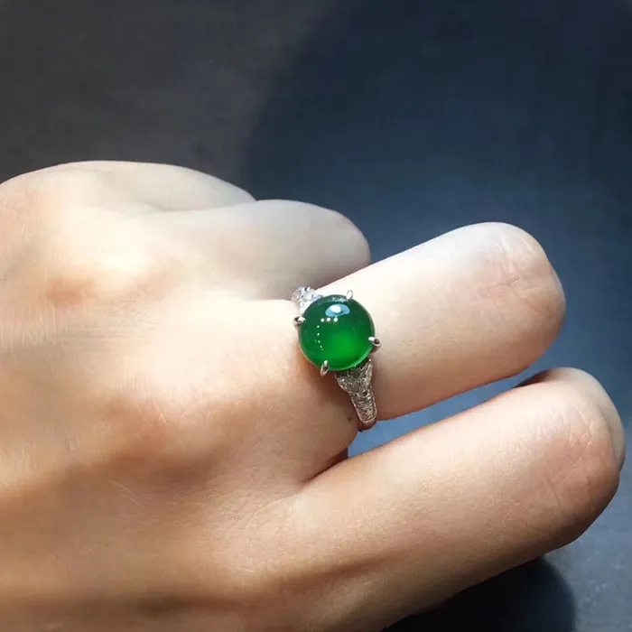 Natural Jade Ring Jadeite Ring NRG028
