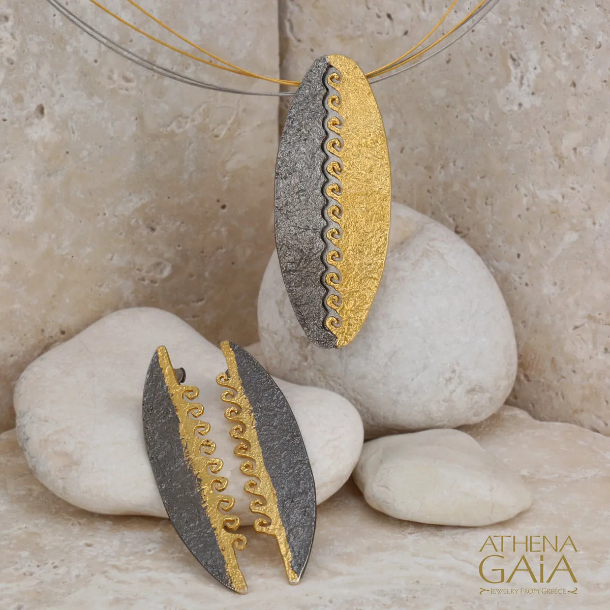 Nightwaves Oval Maelstrom Earrings
