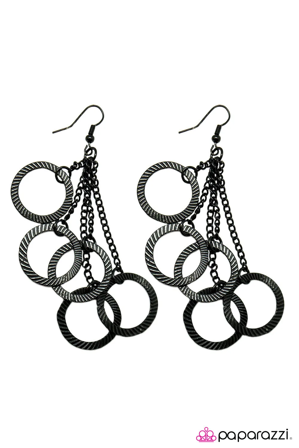 Open Door Jewelry - Decoy - Black Earrings - Paparazzi Accessories