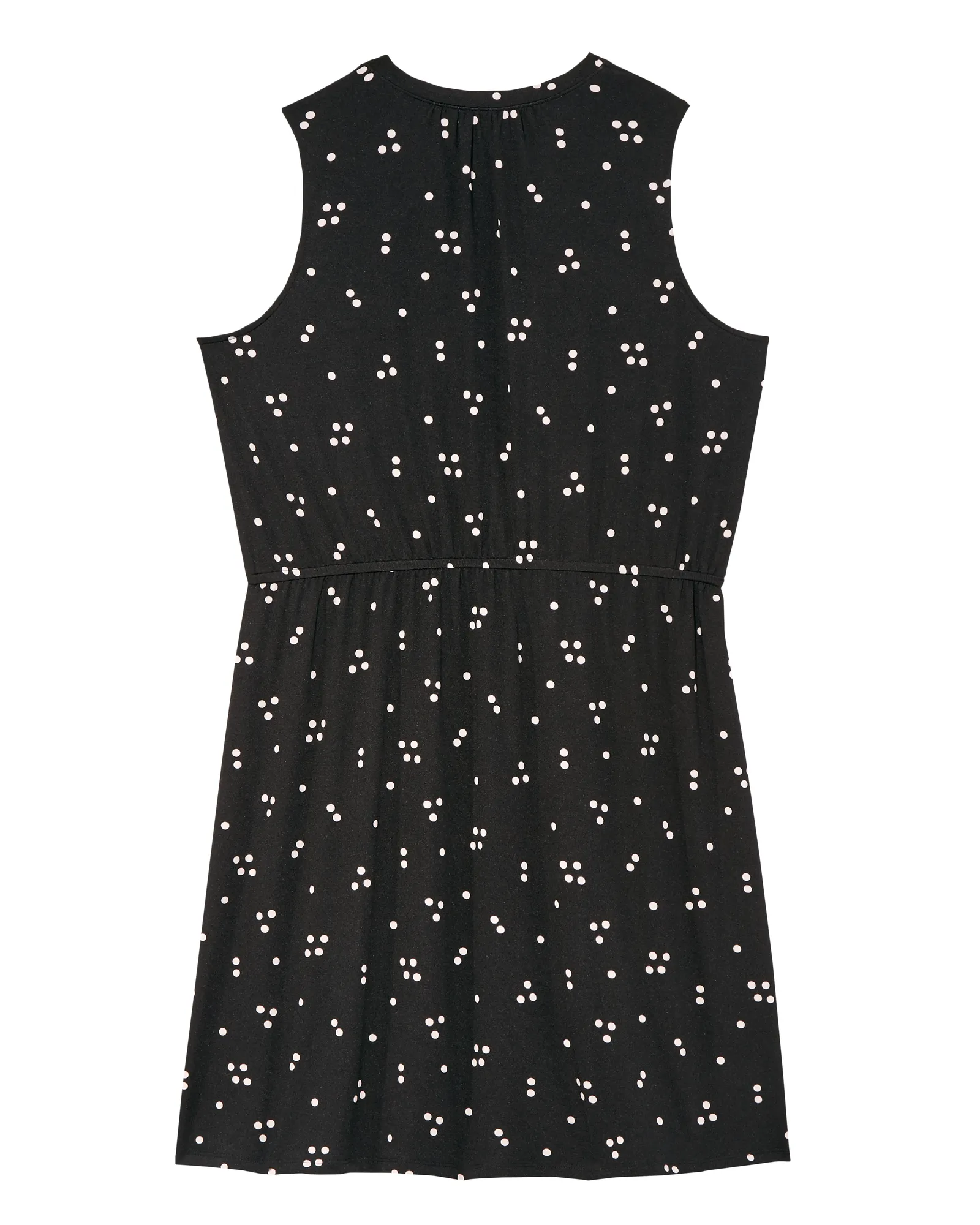 Overland A-line Elastic Waist Dress | Black / Ivory