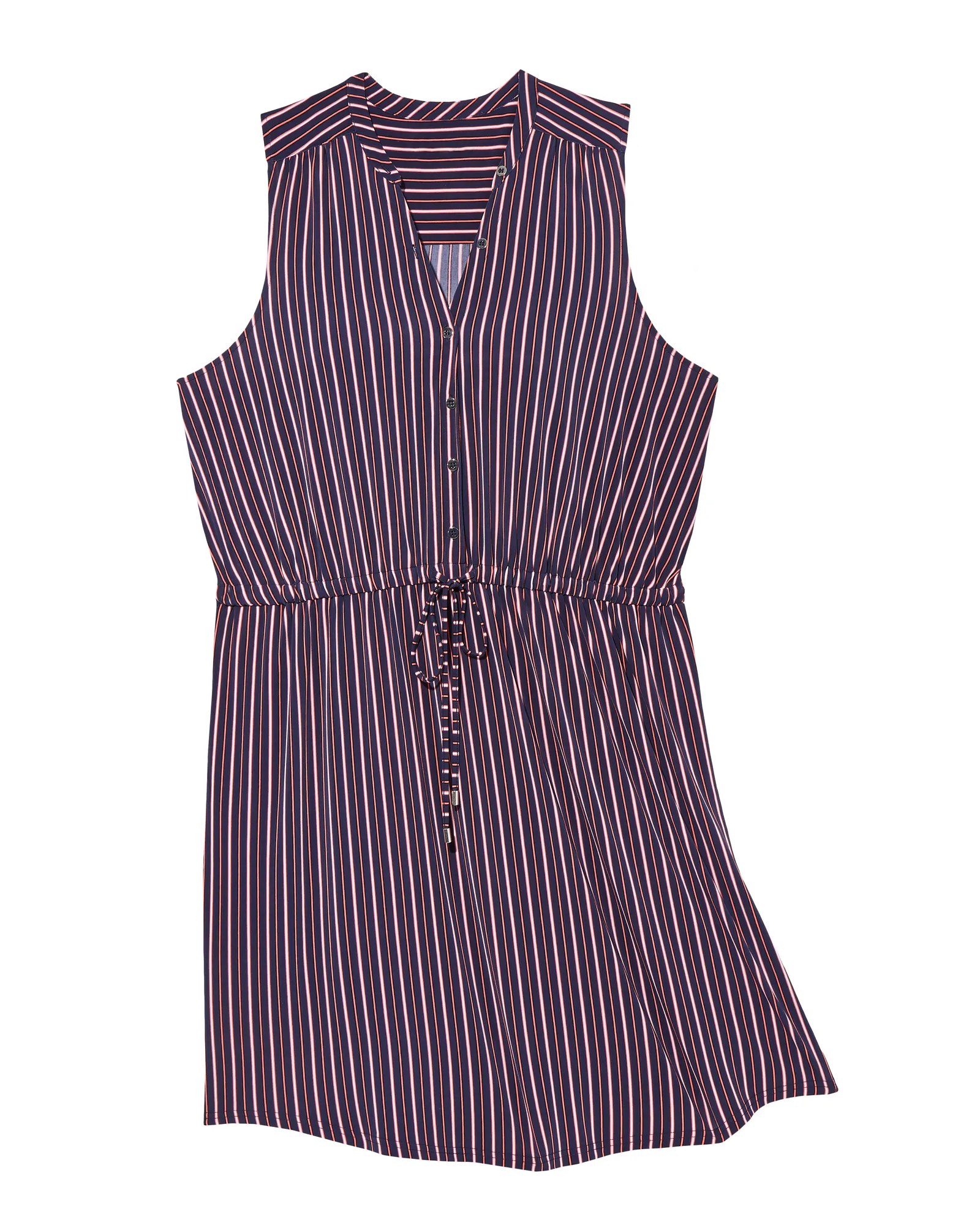 Page Shirt Dress | Navy / Pink