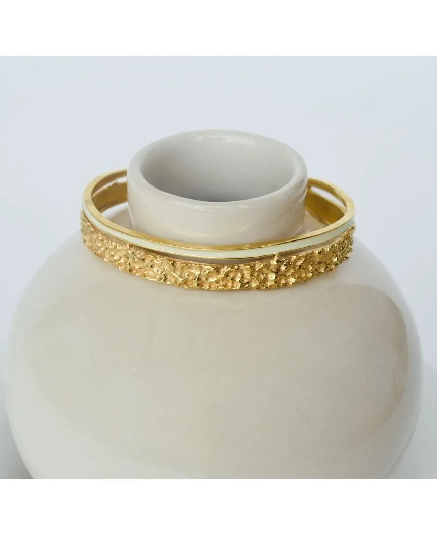 Pearl Enamel Cuff