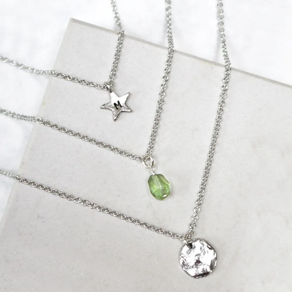 Personalised Layered Birthstone Necklace