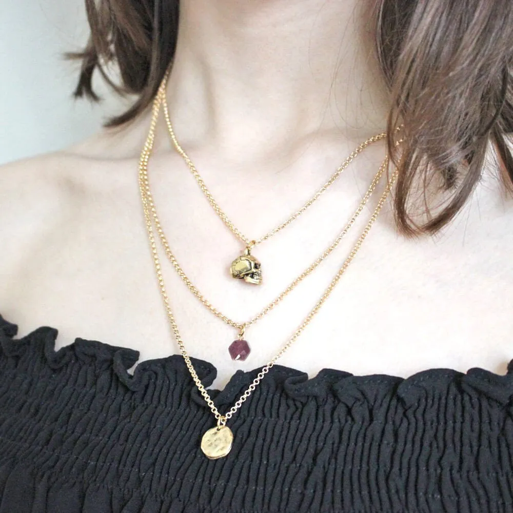 Personalised Layered Birthstone Necklace