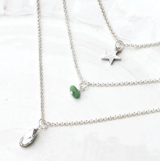 Personalised Layered Birthstone Necklace