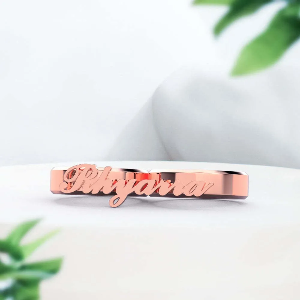 Personalized Name Double Fingers Ring Two Finger Ring Birthday Anniversary Mothers day gift for wife girlfriend mom daughter graduation gift