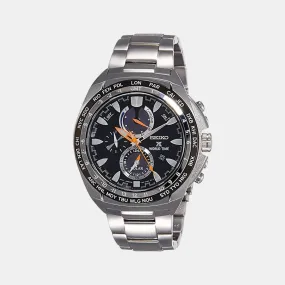 Prospex Men's Black Chronograph Stainless Steel Watch SSC487P1