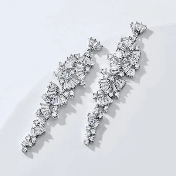 "Elaïa" - Cubic Zirconia Bridal Earrings - Available in Rose Gold, Silver and Yellow Gold