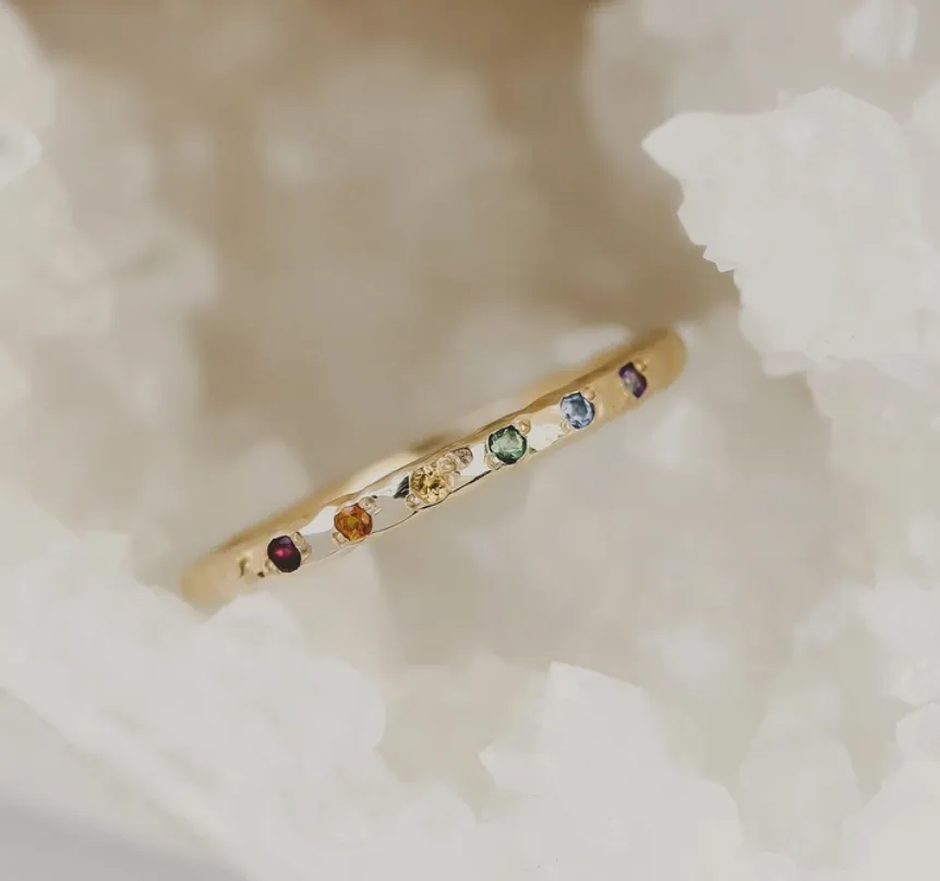 Rainbow Gemstone Band