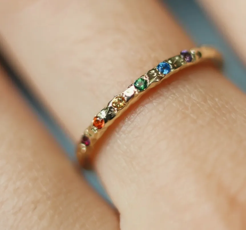 Rainbow Gemstone Band