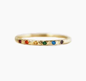 Rainbow Gemstone Band