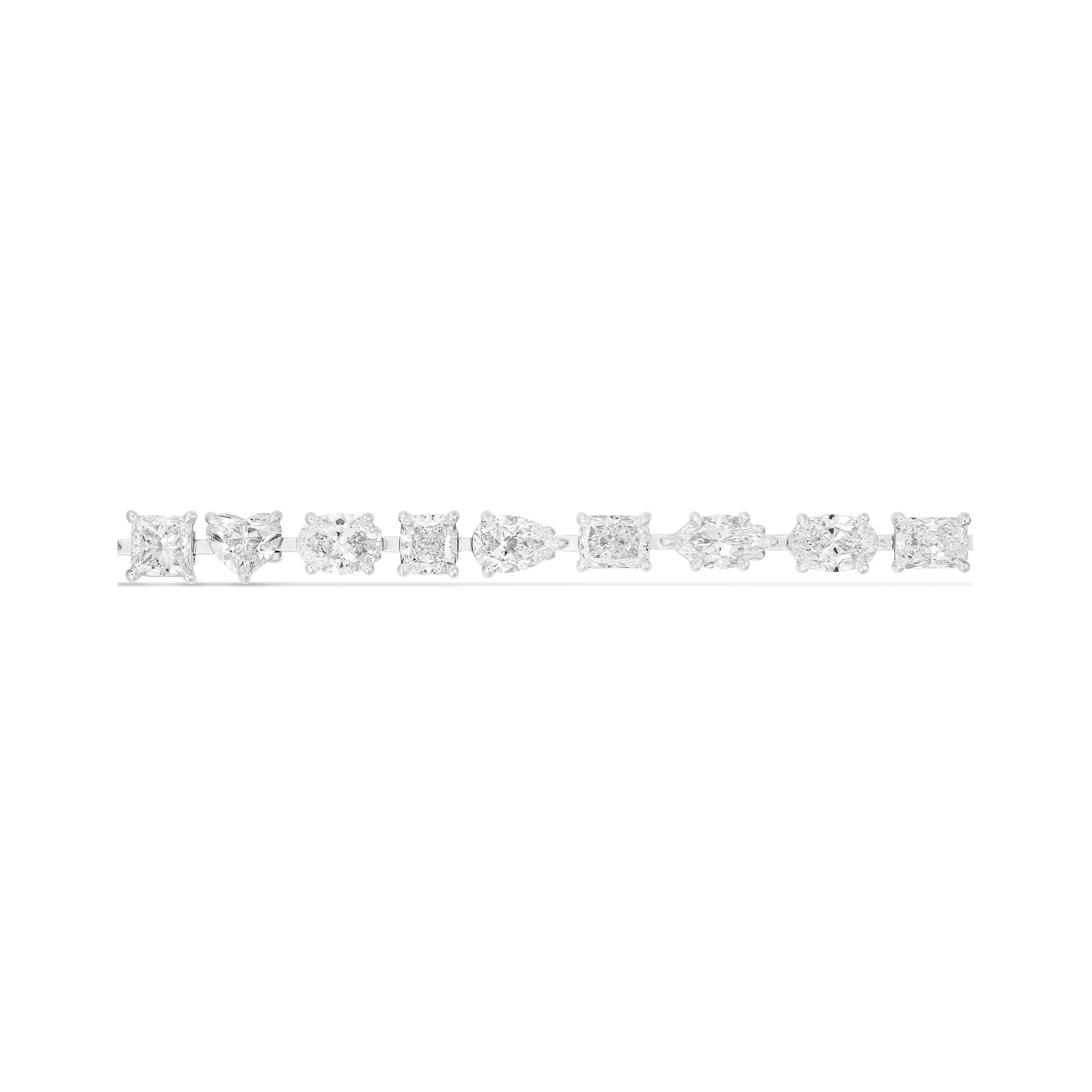Riviera Fancy Cut Diamond Tennis Bracelet | Platinum