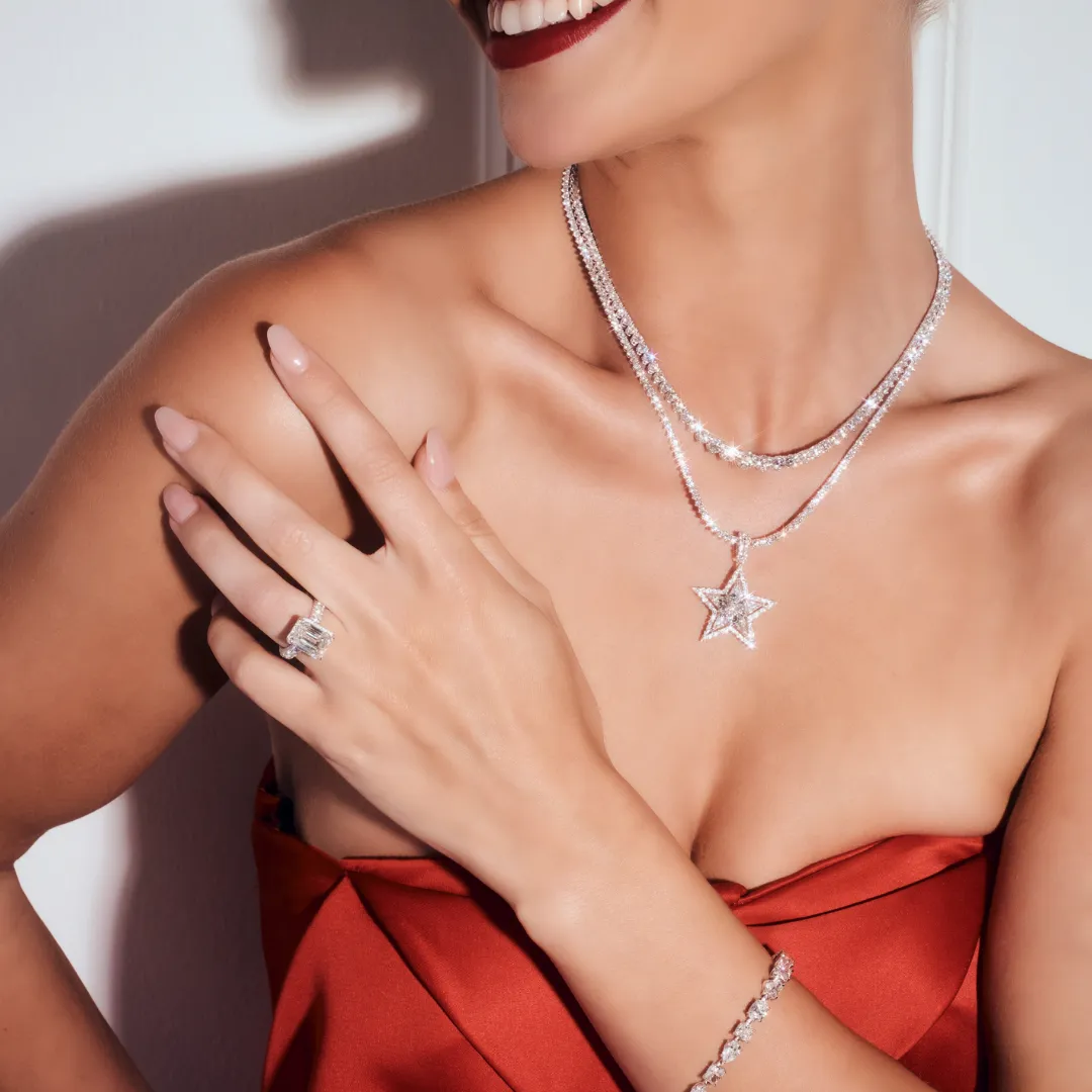 Riviera Fancy Cut Diamond Tennis Bracelet | Platinum