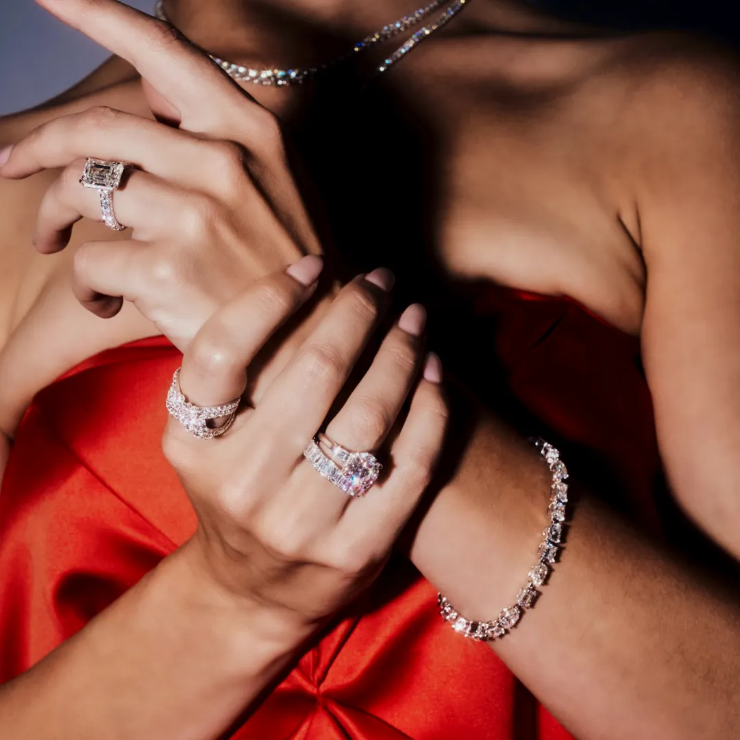 Riviera Fancy Cut Diamond Tennis Bracelet | Platinum