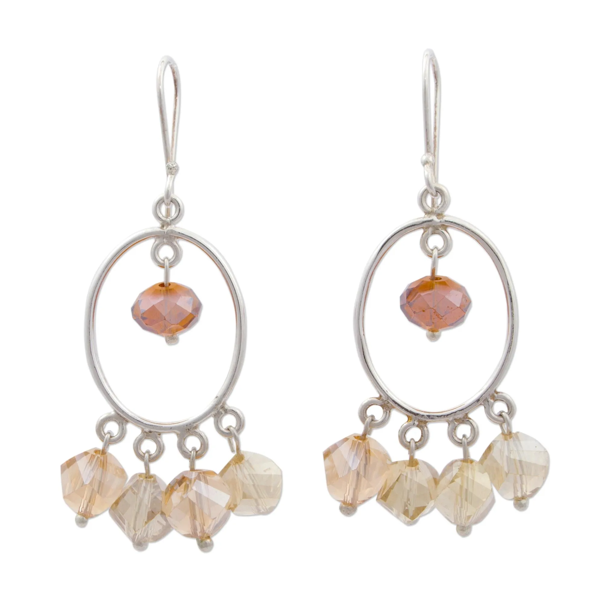 Silao Morning Silver Chandelier Earrings