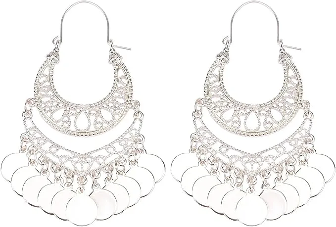 Silver Filigree Cast Dangle Earrings