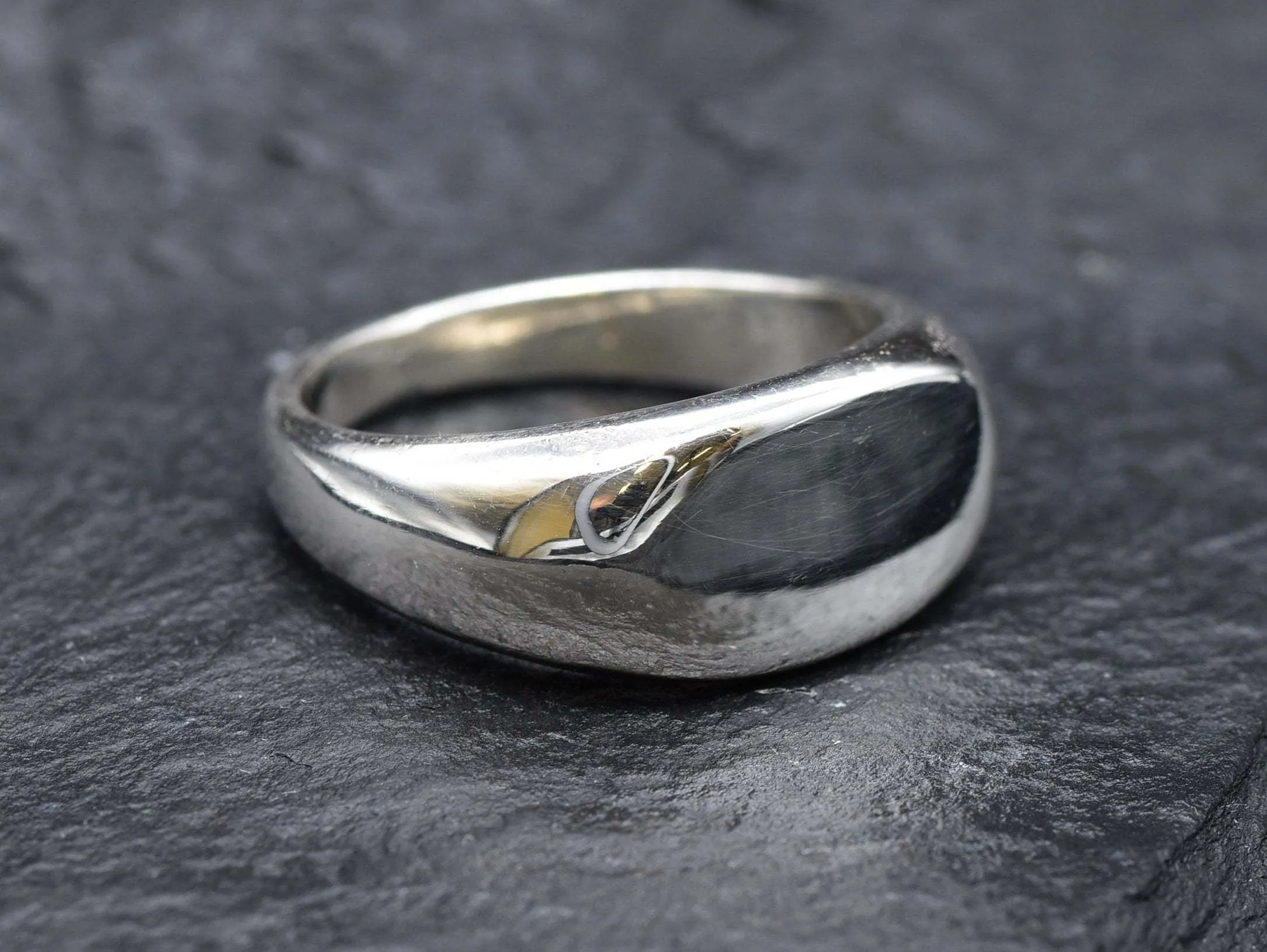 Silver Signet Ring - Oval Signet Ring - Unisex Silver Ring