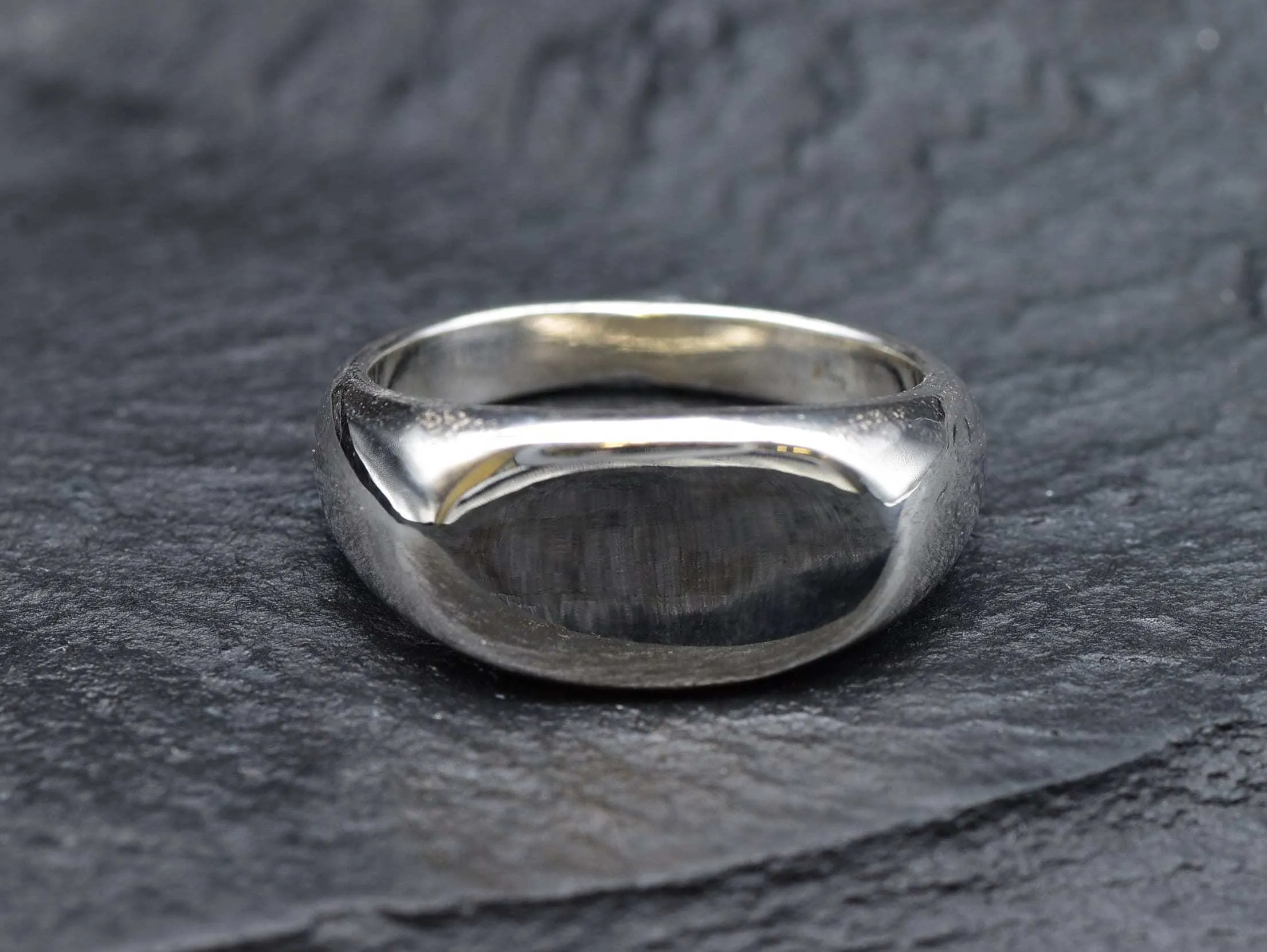 Silver Signet Ring - Oval Signet Ring - Unisex Silver Ring