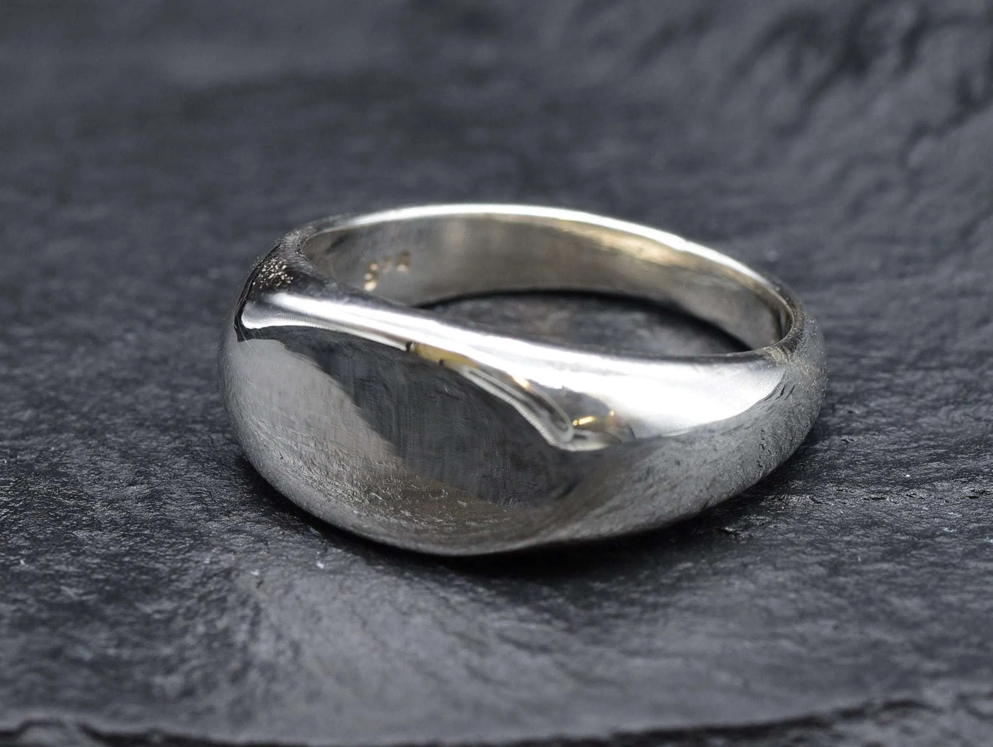 Silver Signet Ring - Oval Signet Ring - Unisex Silver Ring