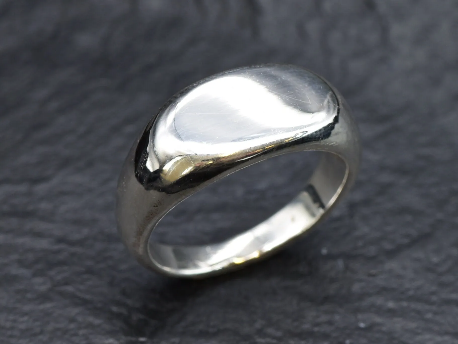 Silver Signet Ring - Oval Signet Ring - Unisex Silver Ring